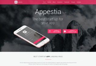 Appestia – Premium Responsive App Landing Page Angular HTML5 Template