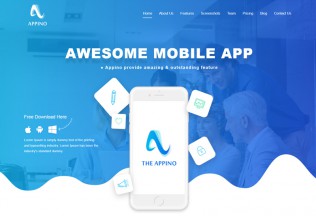 Appino – Premium Responsive Mobile App Landing Page HTML5 Template