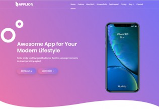 Applion – Premium Responsive App Landing Page HTML5 Template