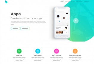 Appo – Premium Responsive Vue JS App Landing Page HTML5 Template