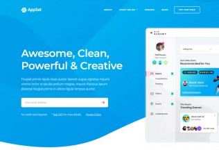 AppSet – Premium Responsive App Landing Page HTML5 Template