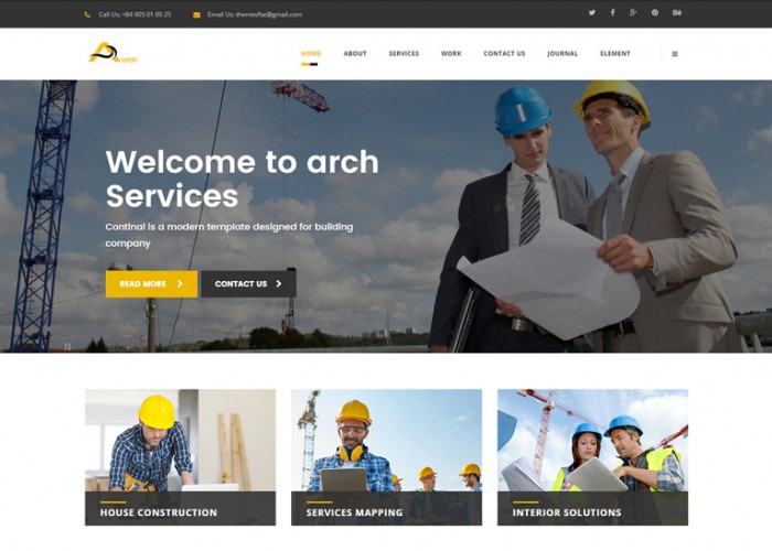 Arch – Premium Responsive Construction Building HTML5 Template