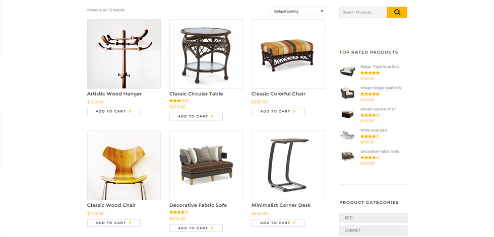 Shop page