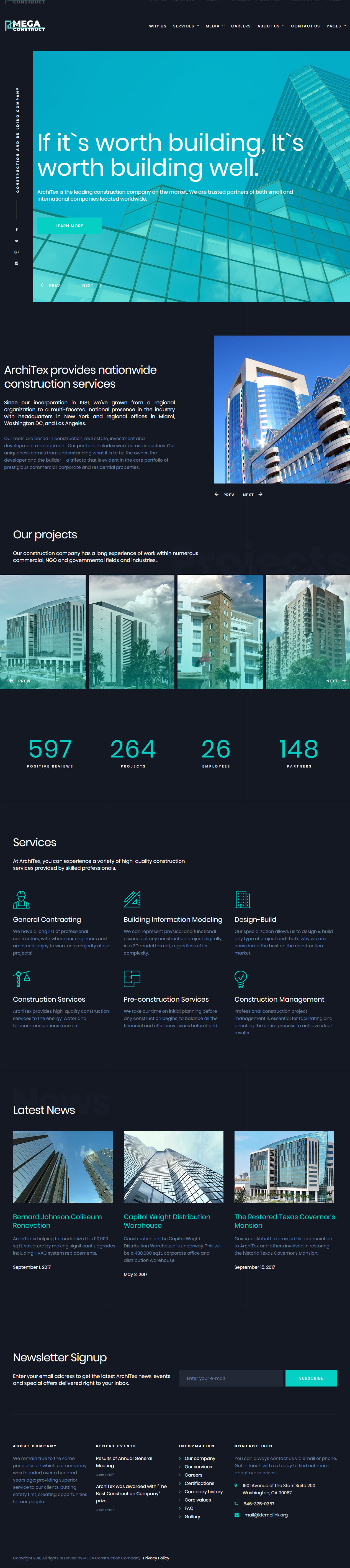 Mega Construct Architect Website Templates