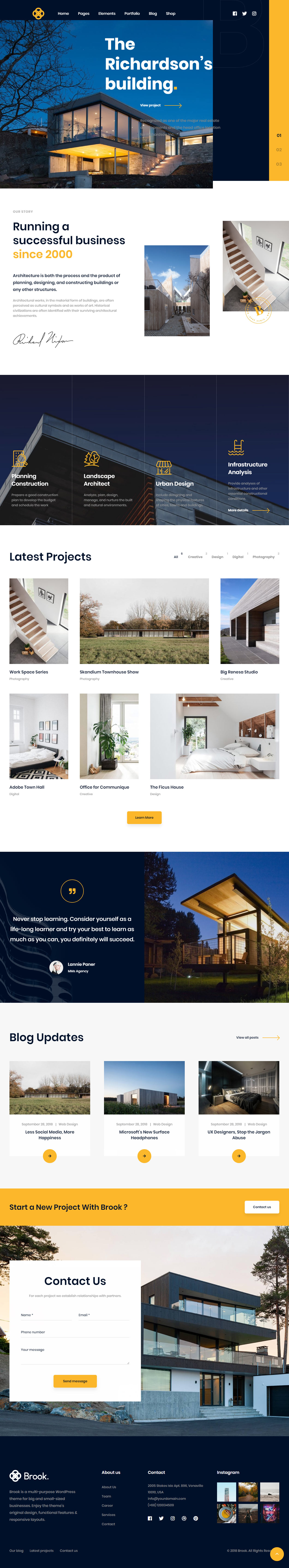Brook Best Architect WordPress Themes