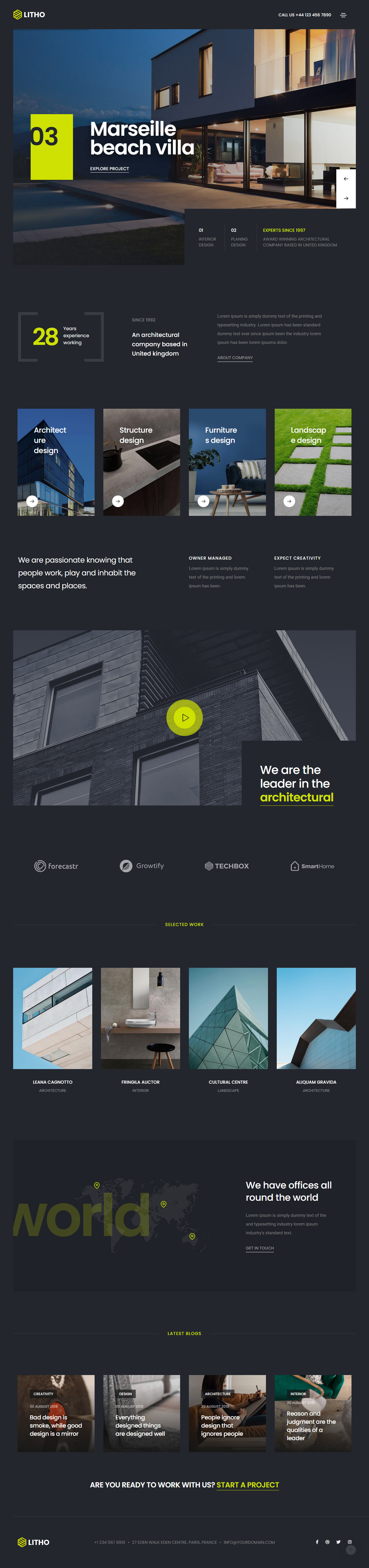 Litho Architect Website Templates