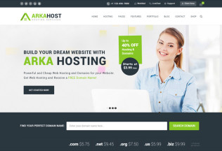 Arka Host – Premium Responsive WHMCS Hosting, Shop & Corporate WordPress Theme