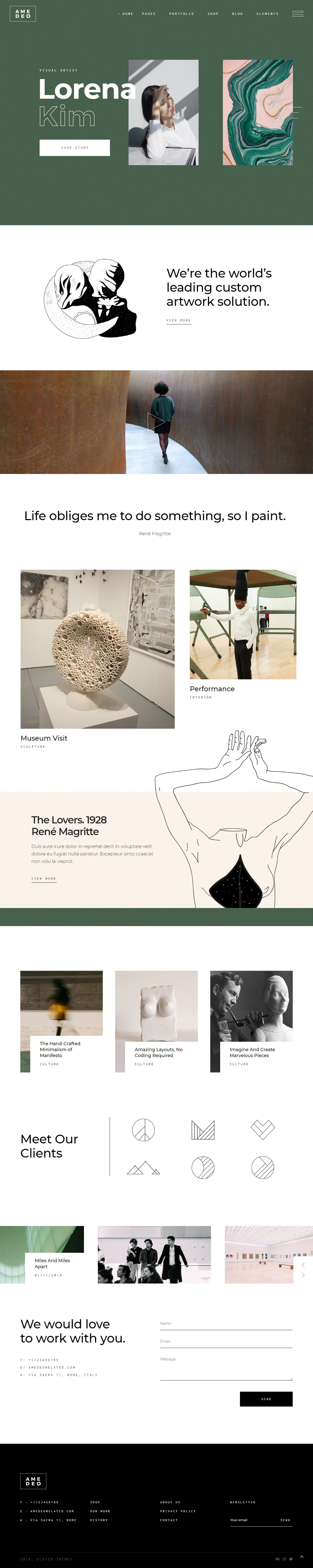 Amedeo WordPress Artist Themes