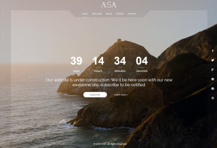 Asa – Premium Responsive Coming Soon HTML5 Template