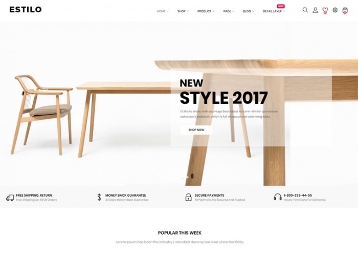 At Estilo – Premium Responsive Furniture Prestashop Theme
