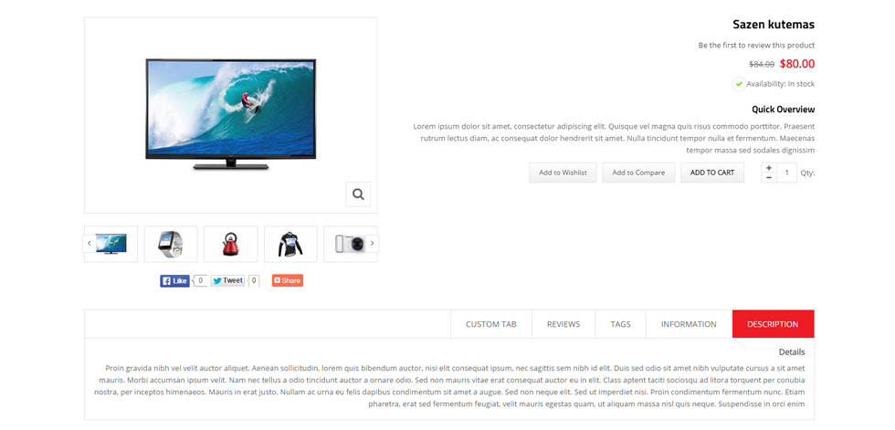 Product page
