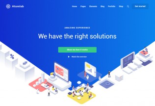 Atomlab – Premium Responsive Multipurpose Startup WordPress Theme