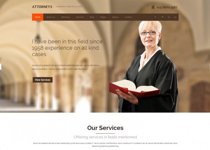 Attorney – Premium Responsive Lawyers HTML5 Template