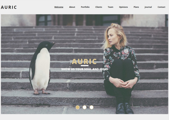 Auric – Premium One Page Modern Muse Template