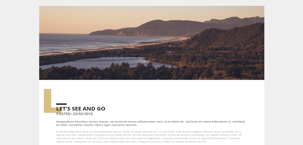 Blog post page