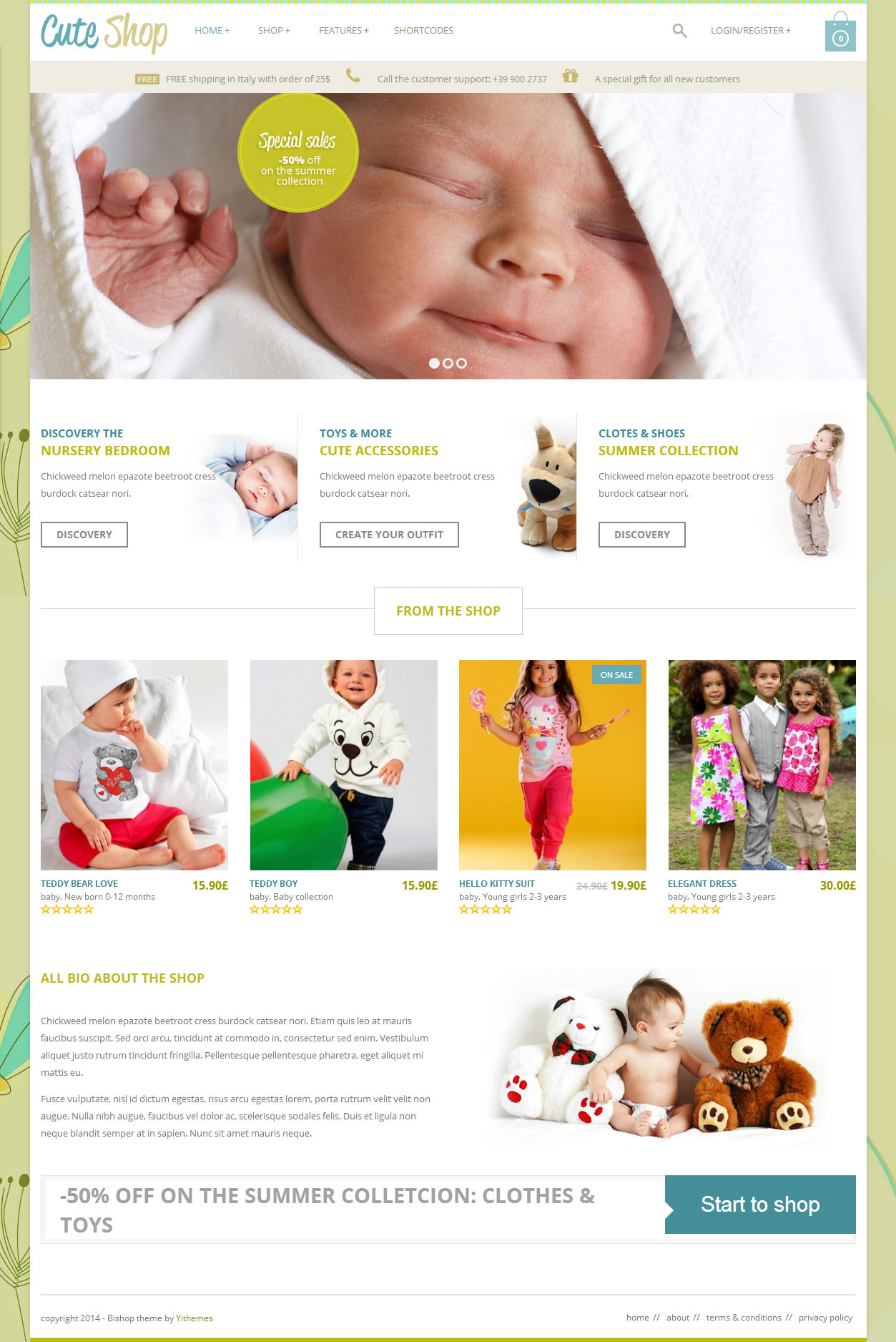 Bi-shop Best Baby WordPress Themes