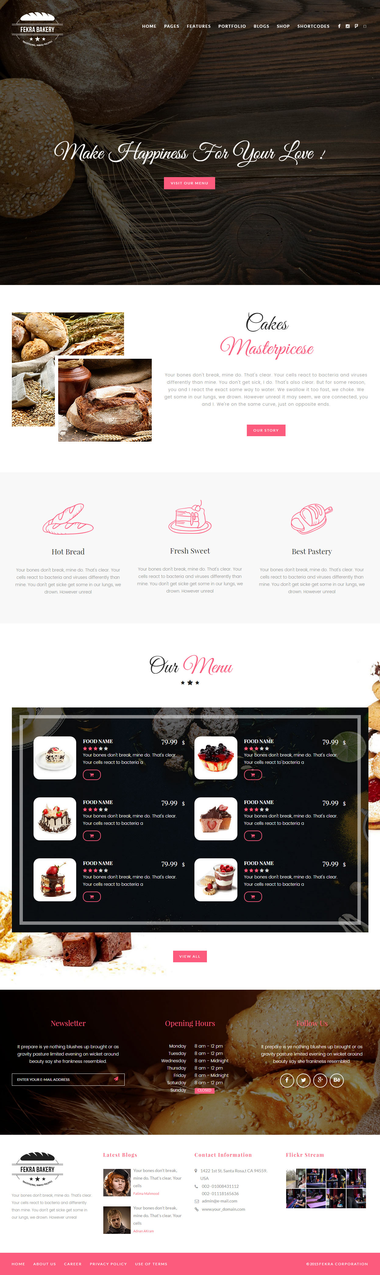 Fekra Bakery Website Templates