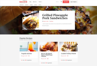 Bacon – Premium Responsive User Generated Recipe WordPress Theme