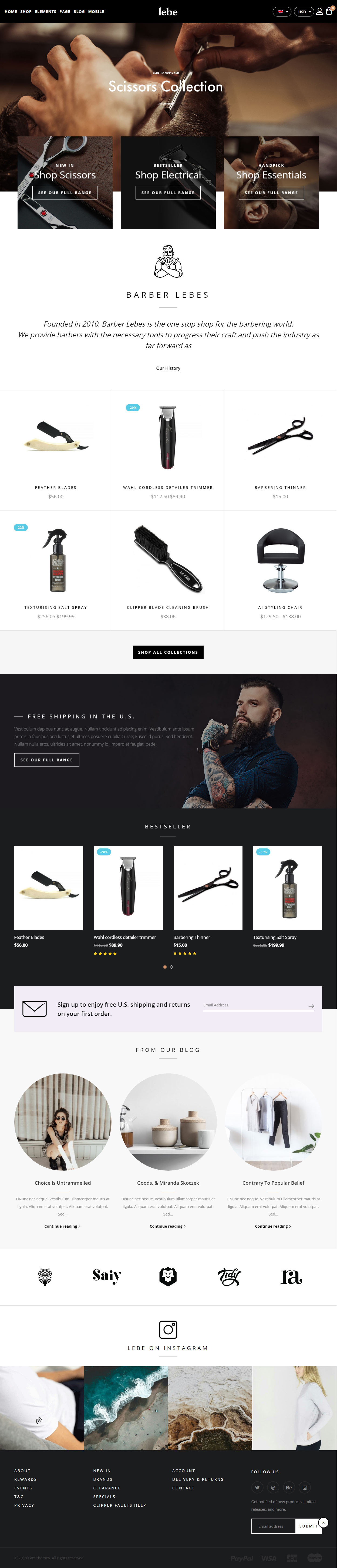 Lebe WordPress Barbershop Theme