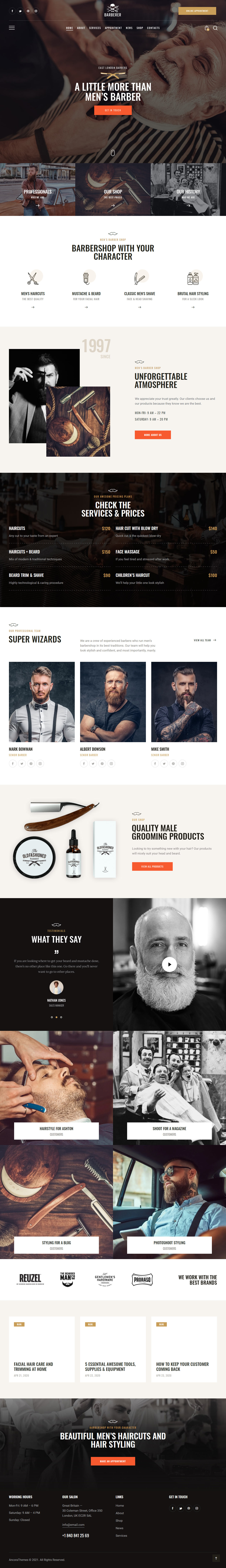 Qwery WordPress Barbershop Theme