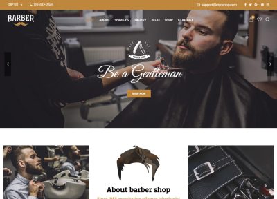 Latest Responsive WordPress Barbershop Theme 2018
