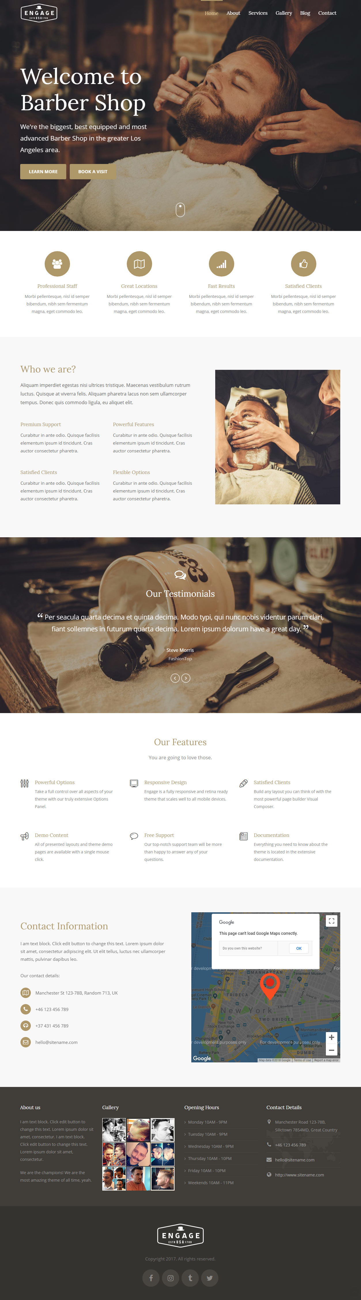 Engage WordPress Barbershop Theme