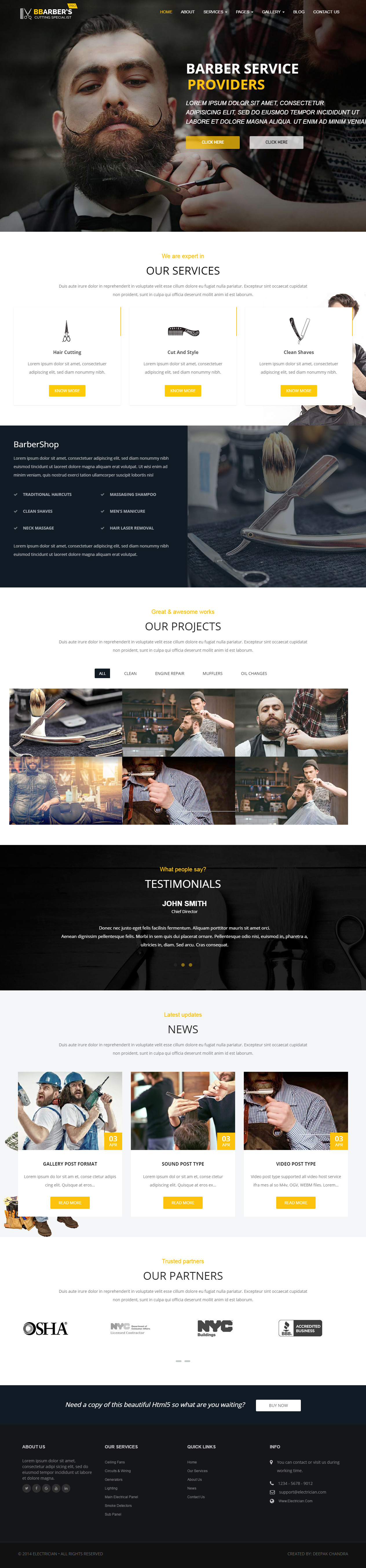 Handyman WordPress Barbershop Theme