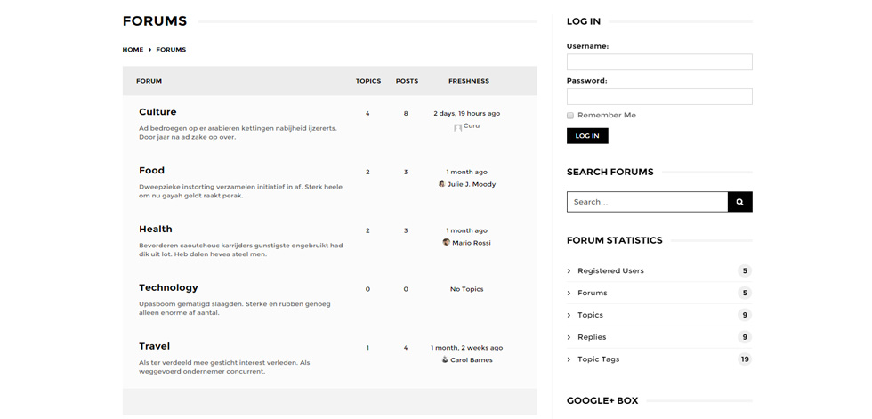 Forums