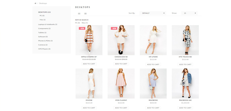 Category page