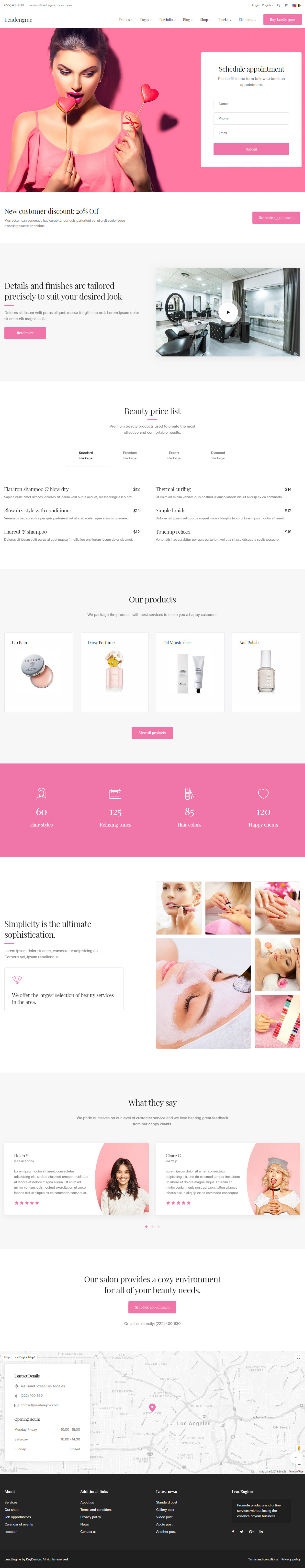LeadEngine WordPress Spa and Beauty Salon Theme