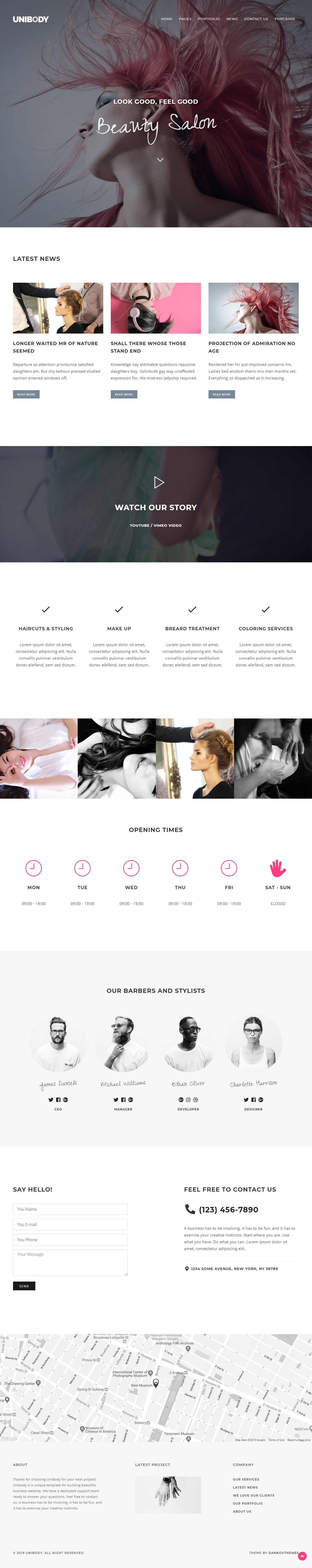 UniBody WordPress Spa and Beauty Salon Theme