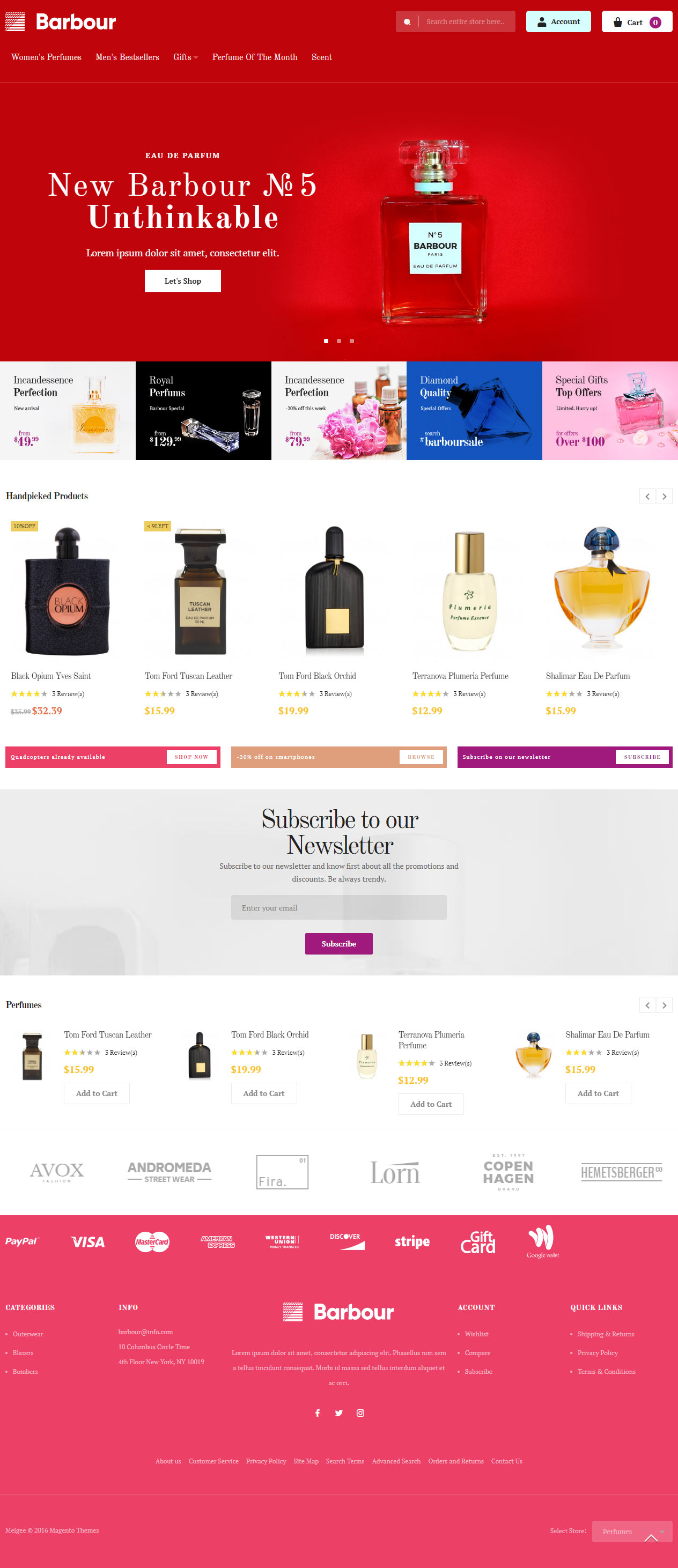 Barbour Magento Beauty Shop Theme