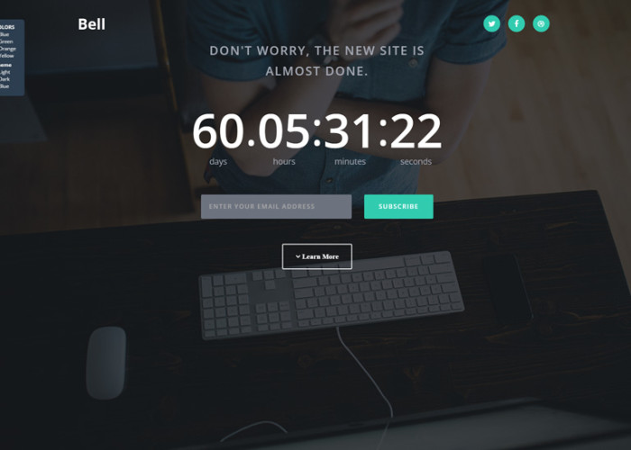 Bell – Premium Responsive Countdown Landing Page HTML5 Template