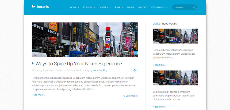 Blog page
