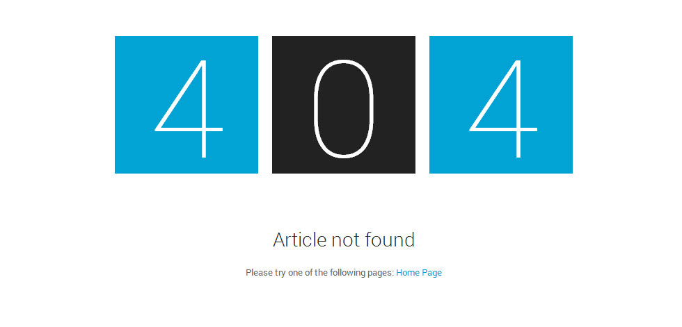 Error page