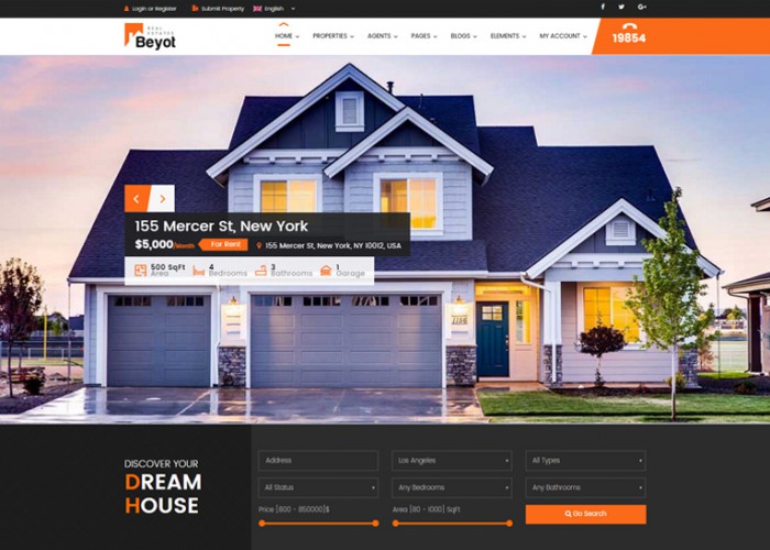 Beyot – Premium Responsive Real Estate WordPress Theme