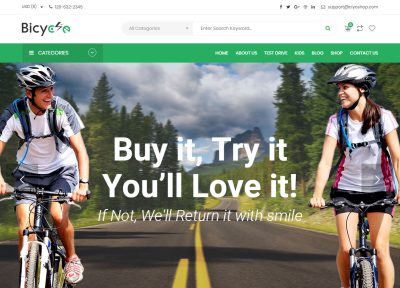 Latest Responsive WordPress Bicycle Theme 2018