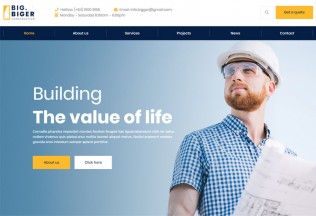 Bigger – Premium Responsive Construction WordPress Theme