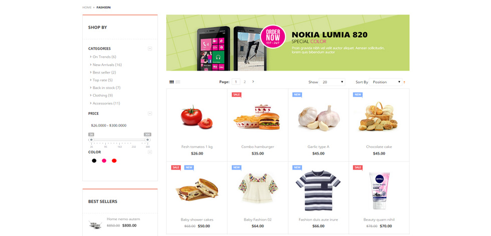 Category page