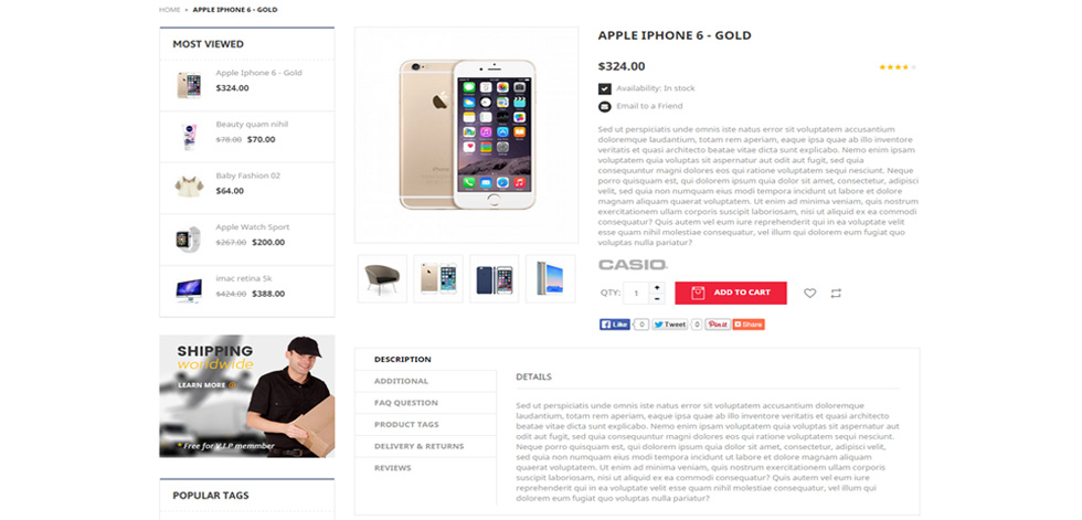 Product page