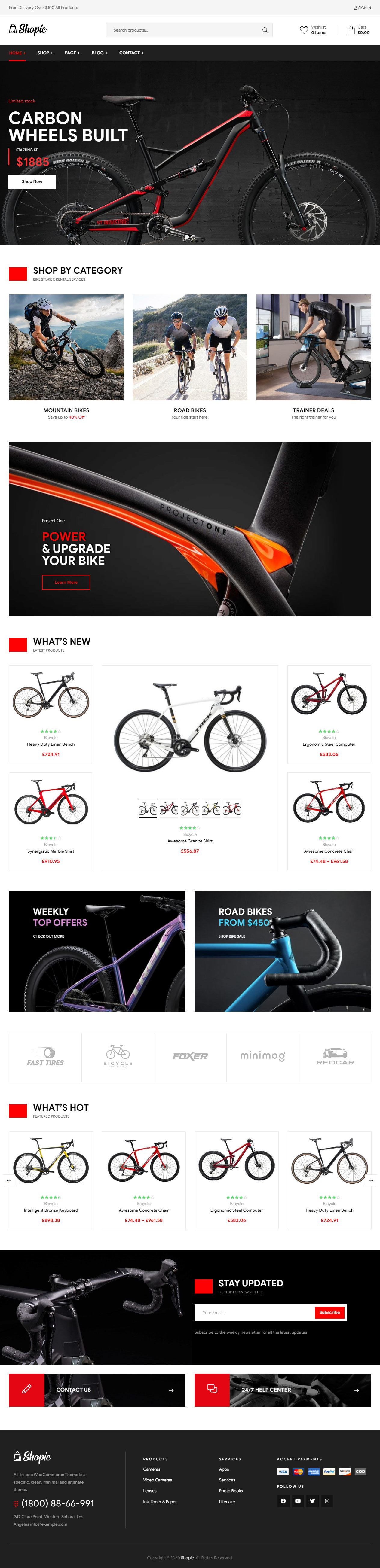 Shopic WordPress Bicycle Theme