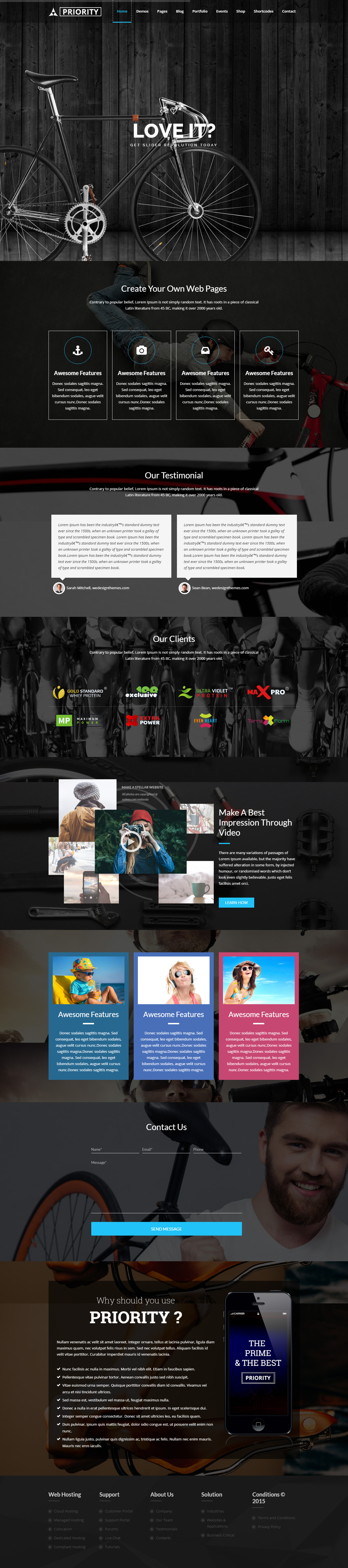 Priority WordPress Bicycle Theme