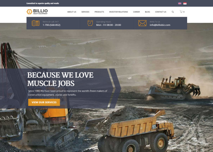 Billio – Premium Responsive Multipurpose Company WordPress Theme