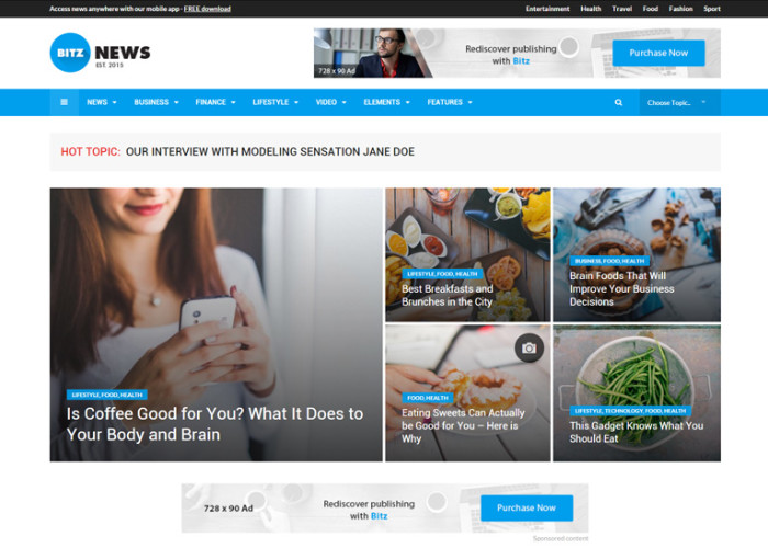Bitz – Premium Responsive News and Publishing WordPress Theme