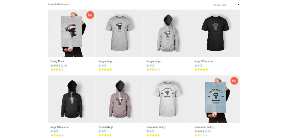 Shop page