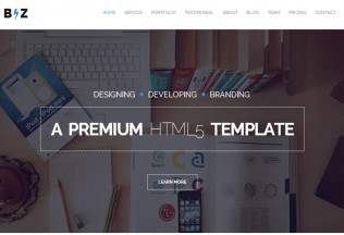 Biz – Premium Responsive One Page Parallax HTML5 Template