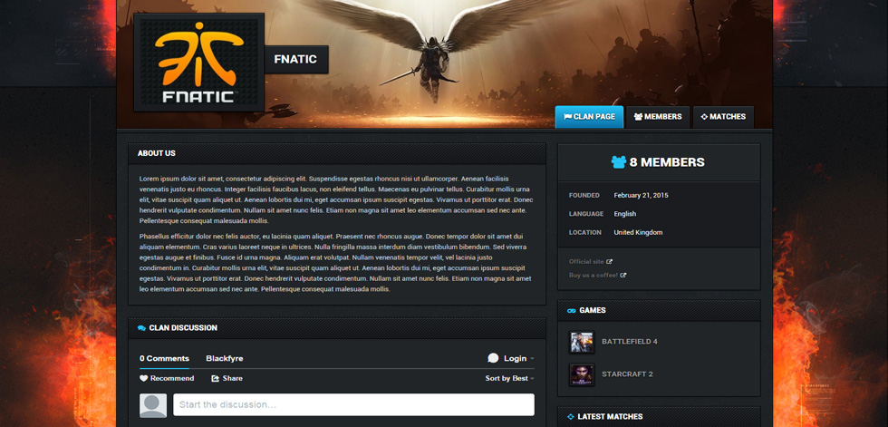 Clan page