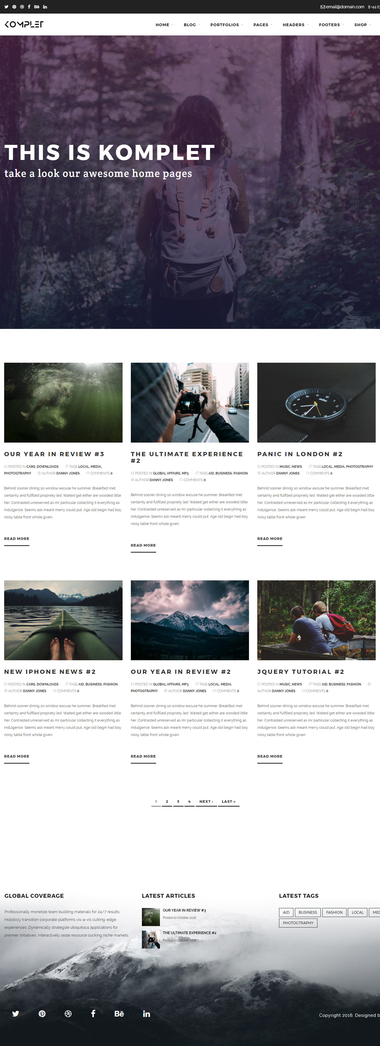 Kompleet Drupal Blog Themes