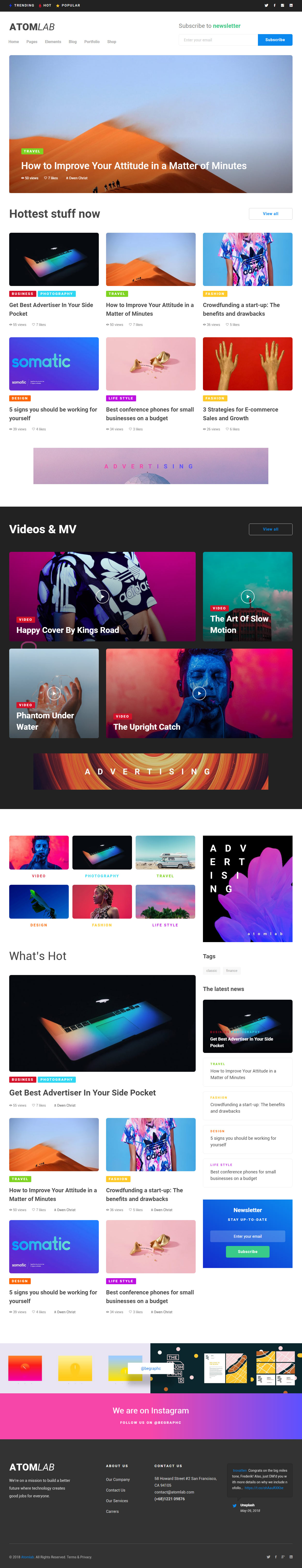 Atomlab Best Blog WordPress Themes