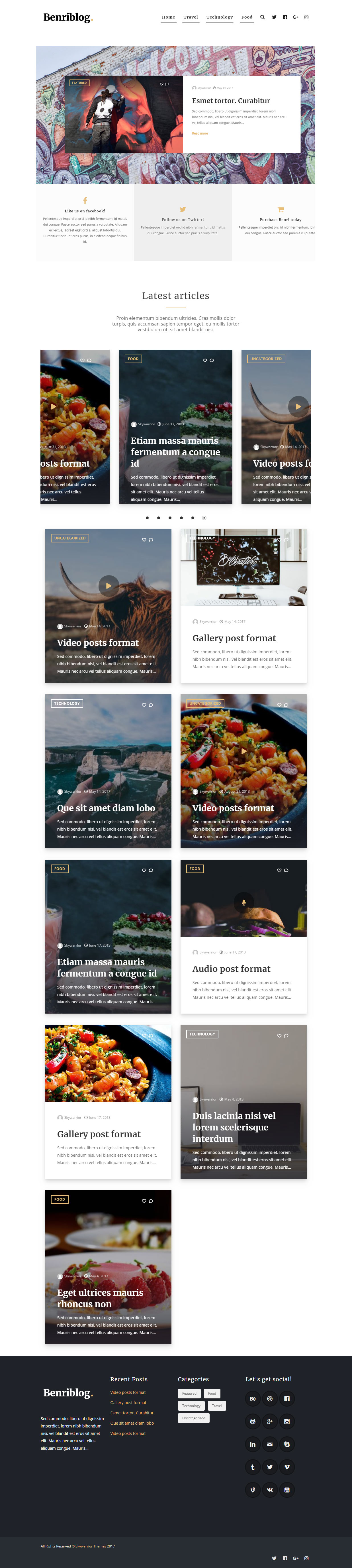 Benri Best Blog WordPress Themes